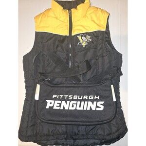 NHL Pittsburgh Penguins Top Coquette Womens SZ S  Puffer Vest, Y2K Purse